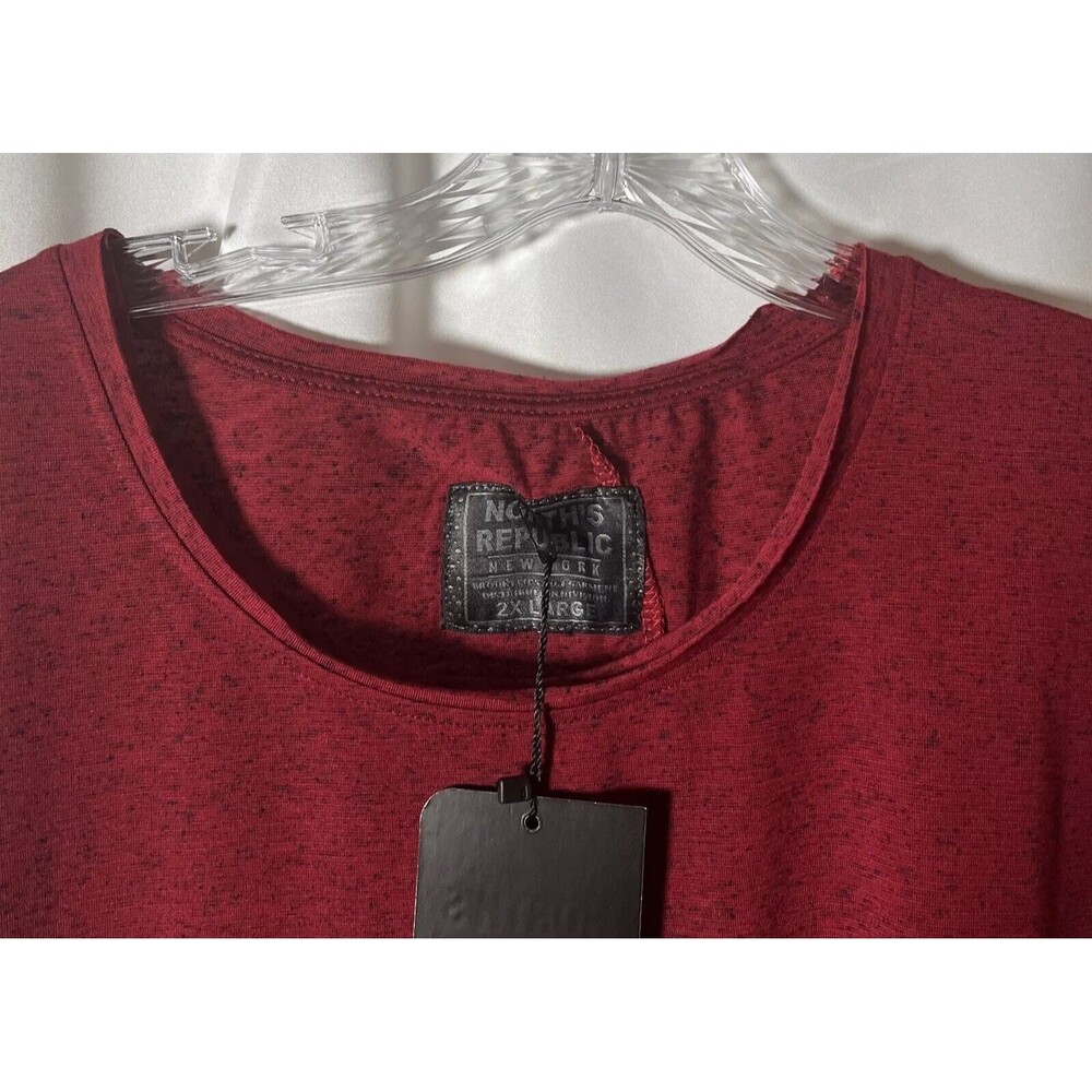 2XL North Republic New York Red Woman Top Crew Neck Short Sleeve 100% Cotton - Picture 4 of 7